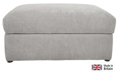 Heart of House - Eton - Fabric Storage Footstool - Grey